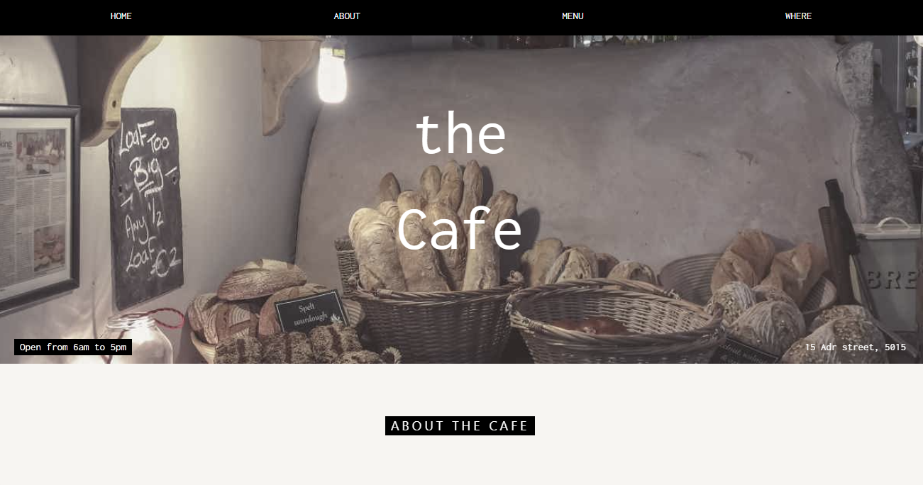 Cafe & Restaurant Website preview